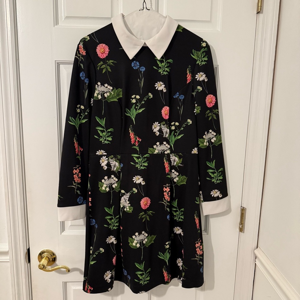 Ted Baker Women's Matredi Florence Print Collar Dress Size 2